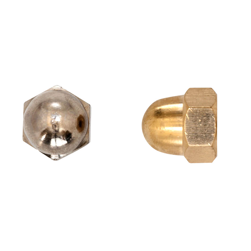 M4 Dome Nuts Brass