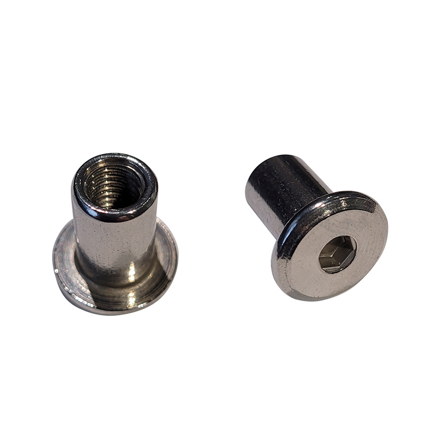 6x17 Nut Joint Connector Capped Stainless Steel 304